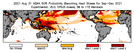 Bleaching Outlook - 60% probability