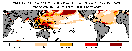 Bleaching Outlook - 90% probability