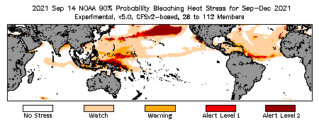 Bleaching Outlook - 90% probability