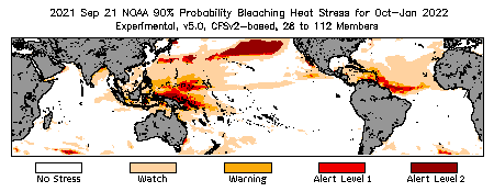 Bleaching Outlook - 90% probability