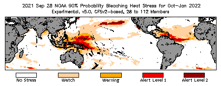 Bleaching Outlook - 90% probability