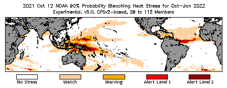 Bleaching Outlook - 90% probability