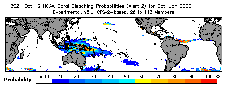 Current Bleaching Heat Stress Outlook Probability - Alert Level 2