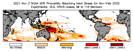 Bleaching Outlook - 90% probability