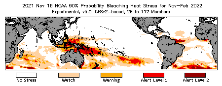 Bleaching Outlook - 90% probability