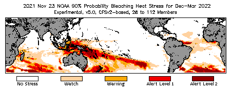 Bleaching Outlook - 90% probability