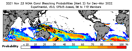 Current Bleaching Heat Stress Outlook Probability - Alert Level 2