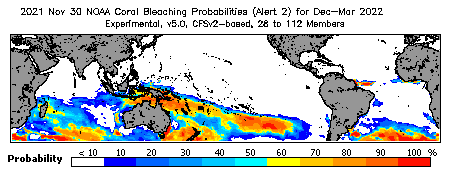 Current Bleaching Heat Stress Outlook Probability - Alert Level 2