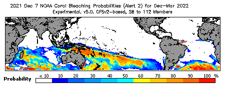 Current Bleaching Heat Stress Outlook Probability - Alert Level 2