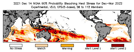 Bleaching Outlook - 90% probability