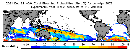 Current Bleaching Heat Stress Outlook Probability - Alert Level 2