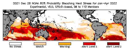 Bleaching Outlook - 60% probability