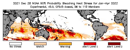 Bleaching Outlook - 90% probability