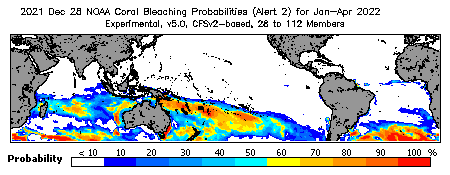 Current Bleaching Heat Stress Outlook Probability - Alert Level 2