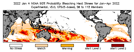 Bleaching Outlook - 90% probability