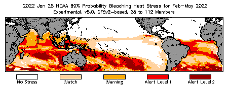 Bleaching Outlook - 60% probability