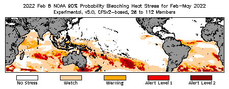 Bleaching Outlook - 90% probability