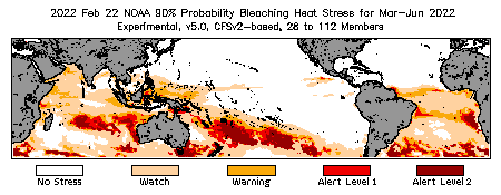 Bleaching Outlook - 90% probability