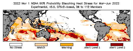 Bleaching Outlook - 90% probability