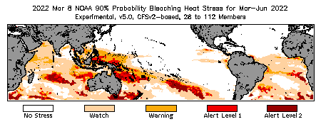 Bleaching Outlook - 90% probability