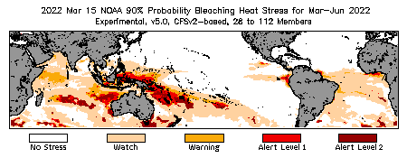 Bleaching Outlook - 90% probability