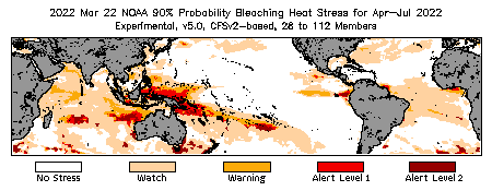 Bleaching Outlook - 90% probability