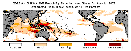 Bleaching Outlook - 90% probability