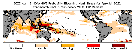 Bleaching Outlook - 90% probability