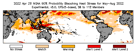 Bleaching Outlook - 90% probability