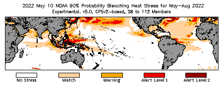 Bleaching Outlook - 90% probability