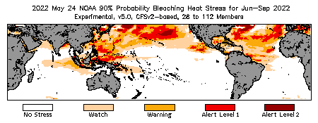 Bleaching Outlook - 90% probability