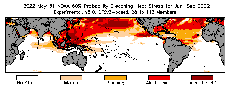 Bleaching Outlook - 60% probability