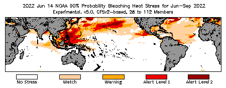 Bleaching Outlook - 90% probability