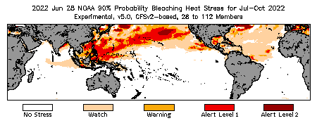 Bleaching Outlook - 90% probability