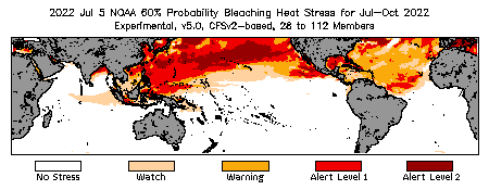 Bleaching Outlook - 60% probability