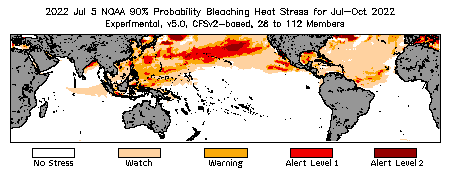 Bleaching Outlook - 90% probability