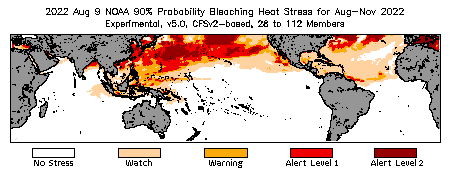 Bleaching Outlook - 90% probability