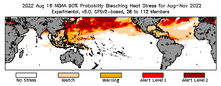 Bleaching Outlook - 90% probability