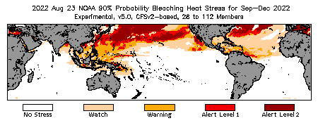 Bleaching Outlook - 90% probability