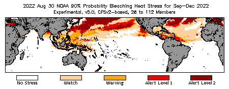 Bleaching Outlook - 90% probability