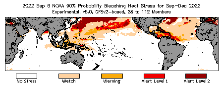 Bleaching Outlook - 90% probability