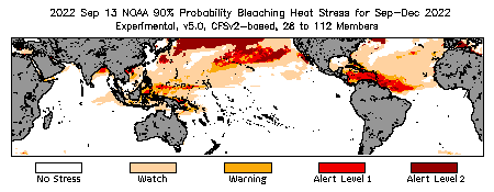 Bleaching Outlook - 90% probability