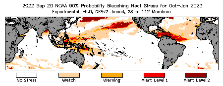 Bleaching Outlook - 90% probability