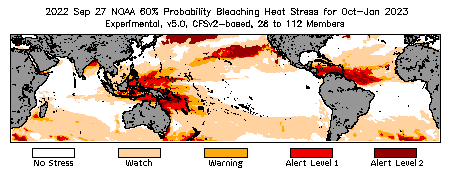 Bleaching Outlook - 60% probability