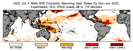 Bleaching Outlook - 90% probability