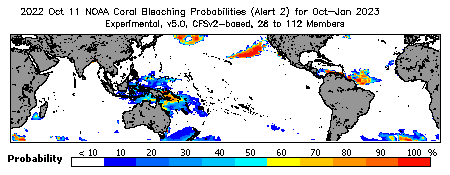 Current Bleaching Heat Stress Outlook Probability - Alert Level 2