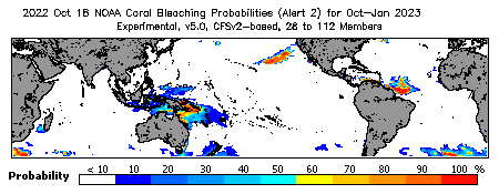 Current Bleaching Heat Stress Outlook Probability - Alert Level 2