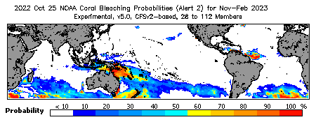 Current Bleaching Heat Stress Outlook Probability - Alert Level 2