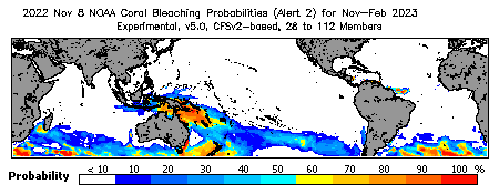 Current Bleaching Heat Stress Outlook Probability - Alert Level 2