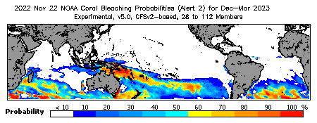 Current Bleaching Heat Stress Outlook Probability - Alert Level 2